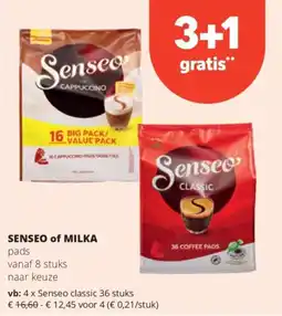 Spar Senseo of milka pads aanbieding