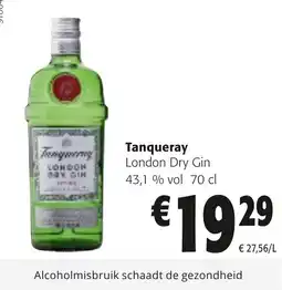 Colruyt Tanqueray london dry gin aanbieding