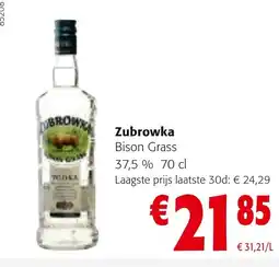 Colruyt Zubrowka bison grass aanbieding