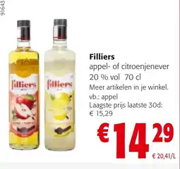 Colruyt Filliers appel- of citroenjenever aanbieding