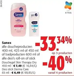 Colruyt Sanex alle douche producten aanbieding