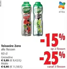 Colruyt Teisseire Zero aanbieding