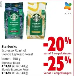 Colruyt Starbucks espresso roast of blonde espresso roast bonen aanbieding