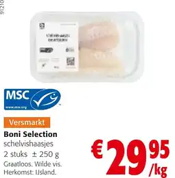 Colruyt boni selection schelvishaasjes aanbieding