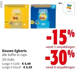 Colruyt Douwe Egberts alle koffie in caps aanbieding