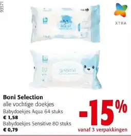 Colruyt Boni Selection alle vochtige doekjes aanbieding
