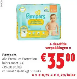 Colruyt Pampers alle Premium Protection luiers aanbieding