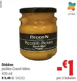 Colruyt Didden pickles Grand-Mère aanbieding
