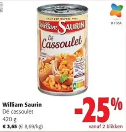 Colruyt William Saurin dé cassoulet aanbieding