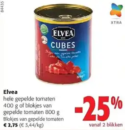 Colruyt Elvea hele gepelde tomaten aanbieding