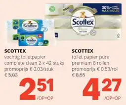 Spar scottex vochtig toiletpapier aanbieding