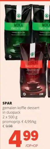 Spar gemalen koffie dessert aanbieding