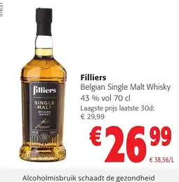 Colruyt Filliers Belgian Single Malt Whisky aanbieding