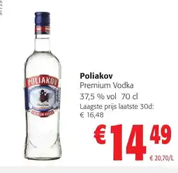 Colruyt Poliakov premium vodka aanbieding