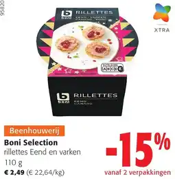 Colruyt Boni Selection rillettes Eend en varken aanbieding
