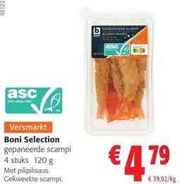 Colruyt boni selection gepaneerde scampi aanbieding