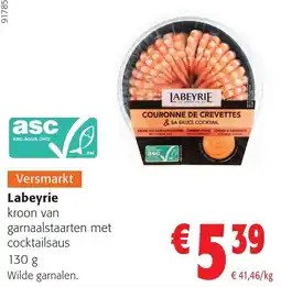 Colruyt Labeyrie kroon van garnaalstaarten met cocktailsaus aanbieding