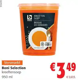 Colruyt Boni Selection kreeftensoep aanbieding