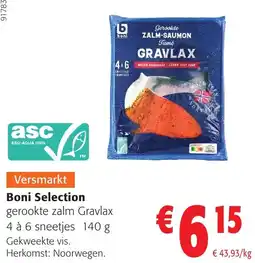Colruyt boni selection gerookte zalm gravlax aanbieding