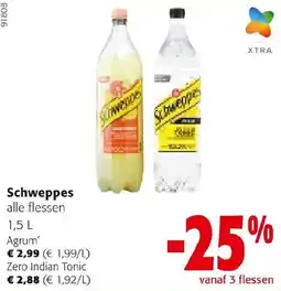 Colruyt Schweppes alle flessen aanbieding