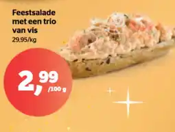 Spar Feestsalade met een trio van vis aanbieding