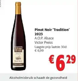 Colruyt Pinot noir 'tradition' aanbieding