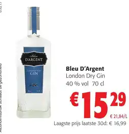 Colruyt Bleu D'Argent London Dry Gin aanbieding