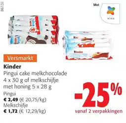 Colruyt Kinder Pingui cake melkchocolade aanbieding