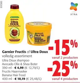 Colruyt Garnier Fructis of Ultra Doux volledig assortiment aanbieding