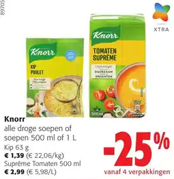 Colruyt Knorr alle droge soepen of soepen aanbieding