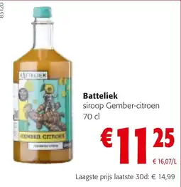 Colruyt Batteliek siroop Gember-citroen aanbieding