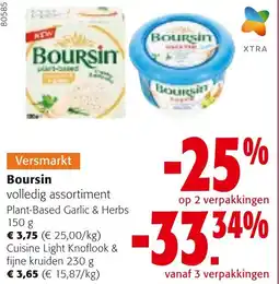 Colruyt Boursin volledig assortiment aanbieding