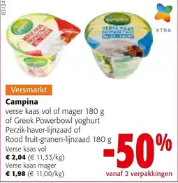 Colruyt Campina verse kaas vol of mager aanbieding
