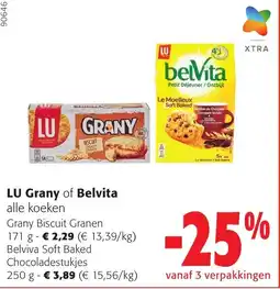 Colruyt LU Grany of Belvita alle koeken aanbieding