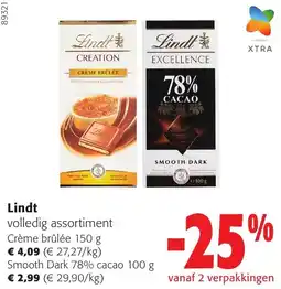 Colruyt Lindt volledig assortiment aanbieding