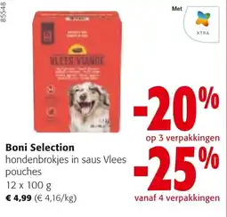 Colruyt Boni Selection hondenbrokjes in saus Vlees pouches aanbieding