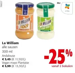 Colruyt La William alle sauzen aanbieding