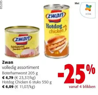 Colruyt Zwan volledig assortiment aanbieding