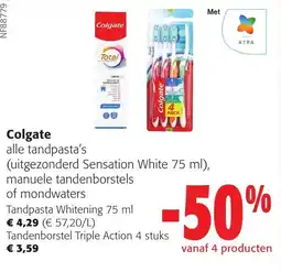 Colruyt Colgate alle tandpasta's aanbieding