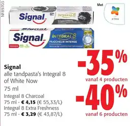 Colruyt Signal alle tandpasta's Integral 8 aanbieding