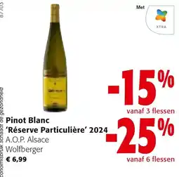 Colruyt Pinot blanc 'Réserve Particulière' 2024 aanbieding