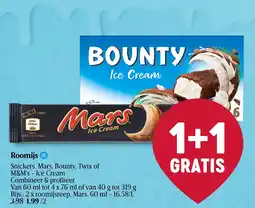 Delhaize roomijs mars aanbieding