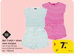 Carrefour Set T-shirt + short aanbieding