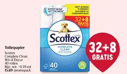 Delhaize Toiletpapier Scottex Complete Clean aanbieding