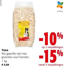 Colruyt Yana Rizi gepofte rijst met groenten voor honden aanbieding