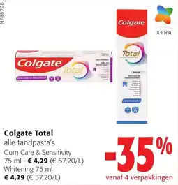 Colruyt Colgate Total alle tandpasta's aanbieding