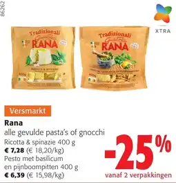 Colruyt Rana alle gevulde pasta's of gnocchi aanbieding