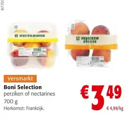 Colruyt Boni Selection perziken of nectarines aanbieding