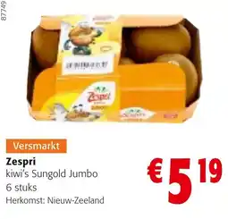 Colruyt Zespri kiwi's Sungold Jumbo aanbieding