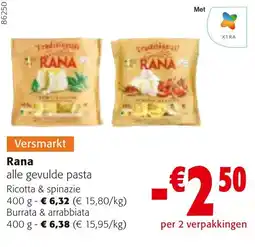 Colruyt Rana alle gevulde pasta aanbieding
